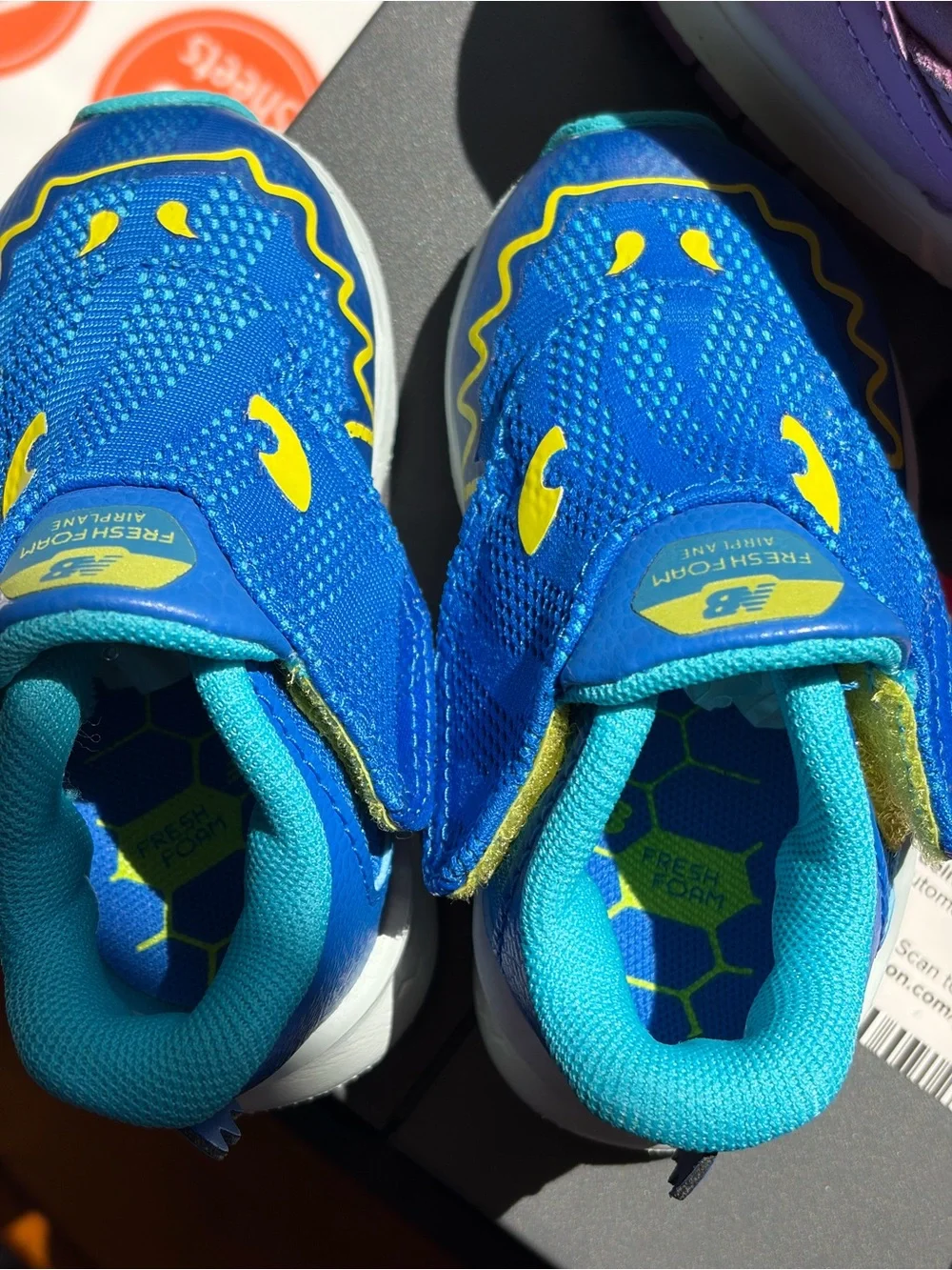 New Balance Blue and Yellow Kids' Sneakers